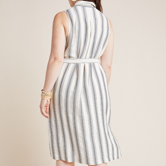 NWT Anthropologie Esther Striped Shirtdress - Picture 4 of 8